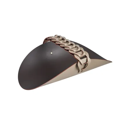 Zdjęcie Luksusowy skórzany organizer na ręczniki 28x48 cm w kolorze cappuccino