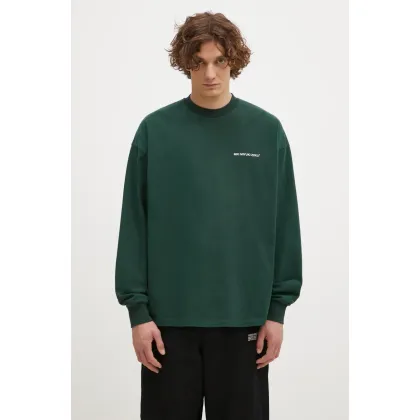 Zdjęcie MKI MIYUKI ZOKU longsleeve bawełniany Uniform Long Sleeve Tee kolor zielony gładki UNIFORM.LONG.SLEEVE.TEE