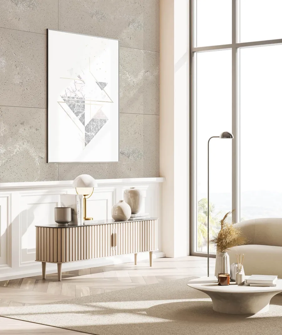 obrazek 1 30x60 cm DS - (cappuccino, srebrne kruszywo) - płyta beton architektoniczny ultralekka