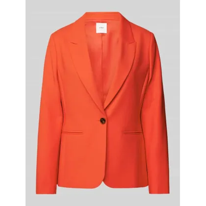 Zdjęcie Żakiet w jednolitym kolorze z lamowanymi kieszeniami