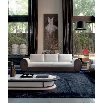 Zdjęcie Ponadczasowa sofa o nowoczesnym wzornictwie i pięknych detalach na podłokietnikach – Mascheroni