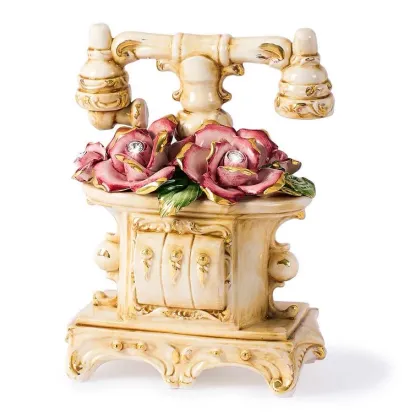 Picture Italian decorative ceramic desk telephone