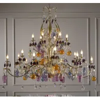 Zdjęcie Urokliwy żyrandol z kryształkami Bohemian do pięnych wnętrz - Euro Lamp Art