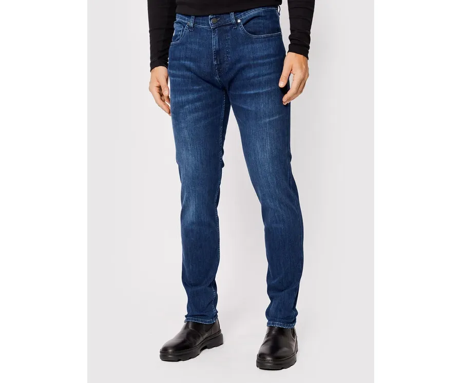 obrazek 1 7 For All Mankind Jeansy Luxe Performance JSMXB800LI Granatowy Slim Tapered Fit