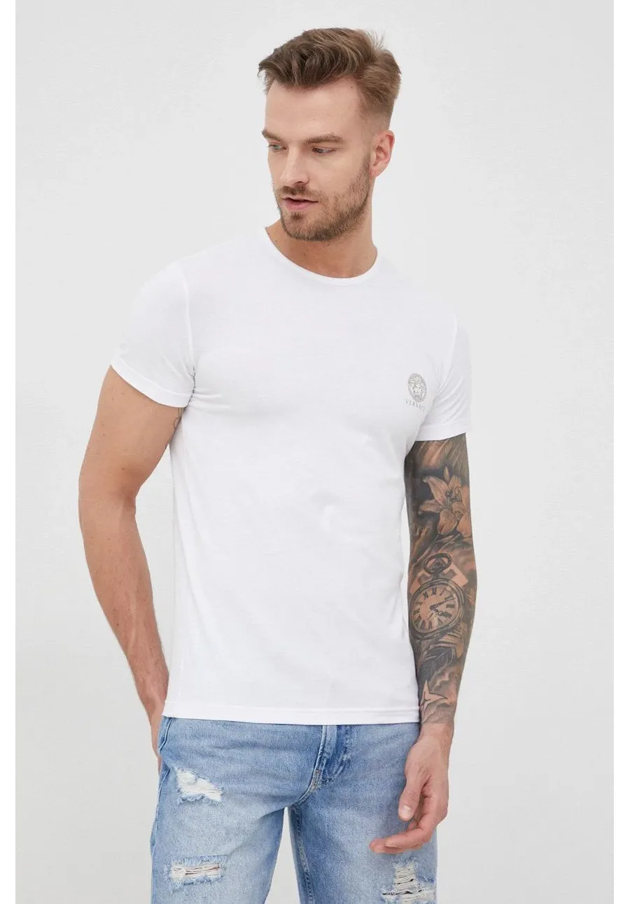 obrazek 1 Versace t-shirt (2-pack) męski kolor biały z nadrukiem AU10193