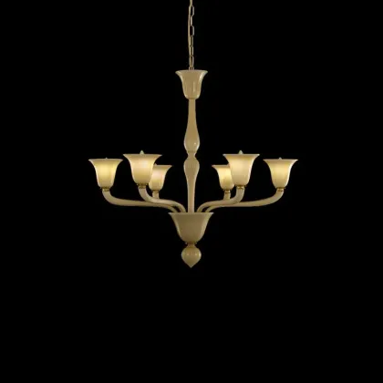 Zdjęcie Cudowny włoski szklany żyrandol - szkło murano wykonany ręcznie