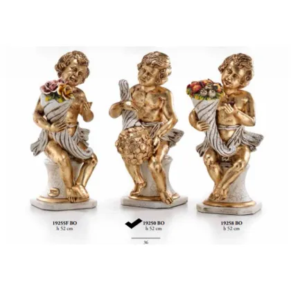 Picture Angel on a pedestal with a low cornucopia with coins - Valle d'oro Patchi