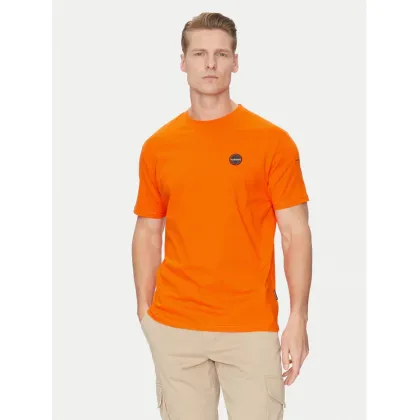 Zdjęcie Napapijri T-Shirt S-Badge NP0A4I3N Pomarańczowy Regular Fit