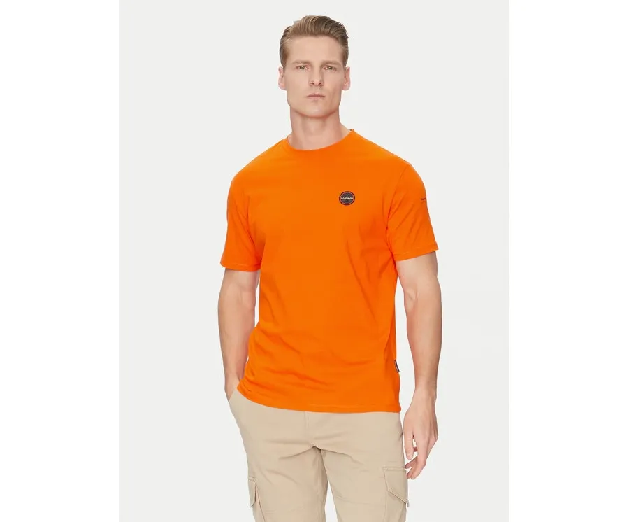 obrazek 1 Napapijri T-Shirt S-Badge NP0A4I3N Pomarańczowy Regular Fit