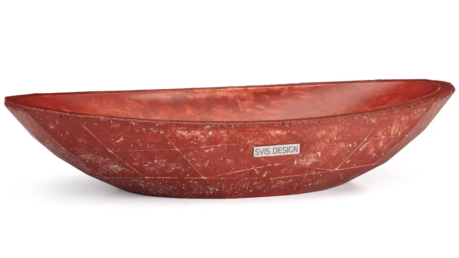 obrazek 1 Stylowa umywalka 60 cm DIAMOND BASIC – VINTAGE, czerwony, lakier matowy