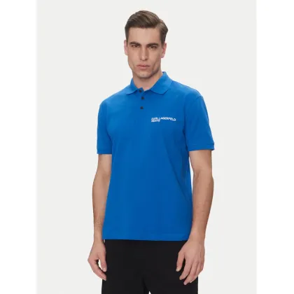 Zdjęcie KARL LAGERFELD Polo A2M17094 Niebieski Regular Fit