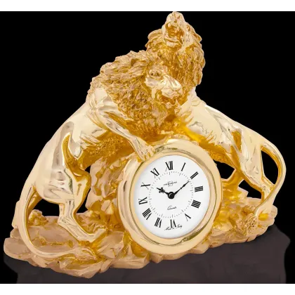 Picture Gold-plated desk clock