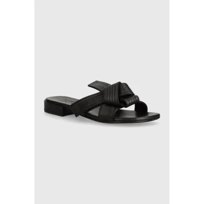 Zdjęcie Kenzo klapki skórzane Oki Leather Mules damskie kolor czarny FE62MU125L79.99