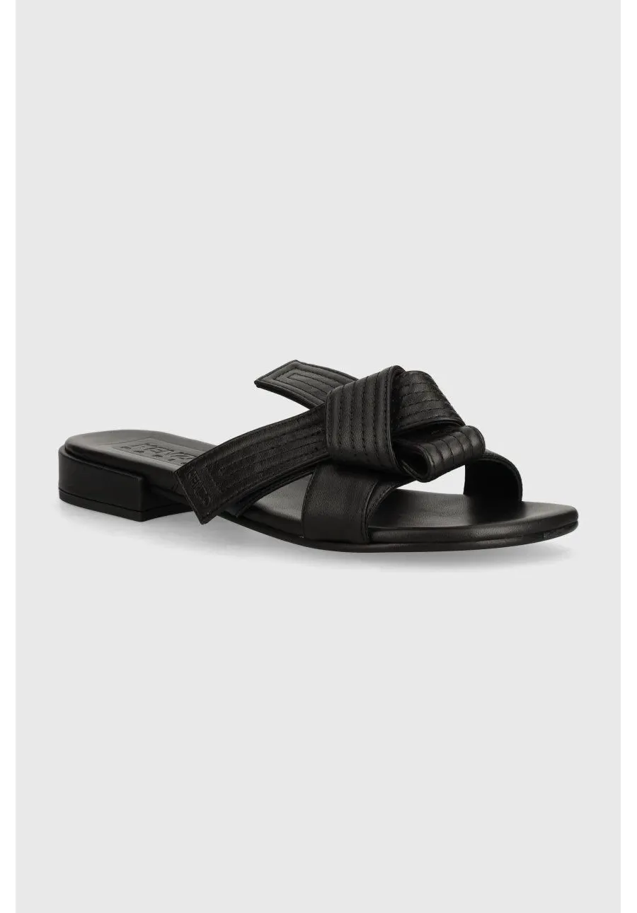 obrazek 1 Kenzo klapki skórzane Oki Leather Mules damskie kolor czarny FE62MU125L79.99