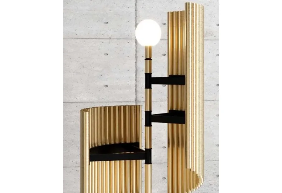 obrazek 2 Włoska lampa stojąca podłogowa z jednym światłem w stylu Art Deco - Il Paralume Marina