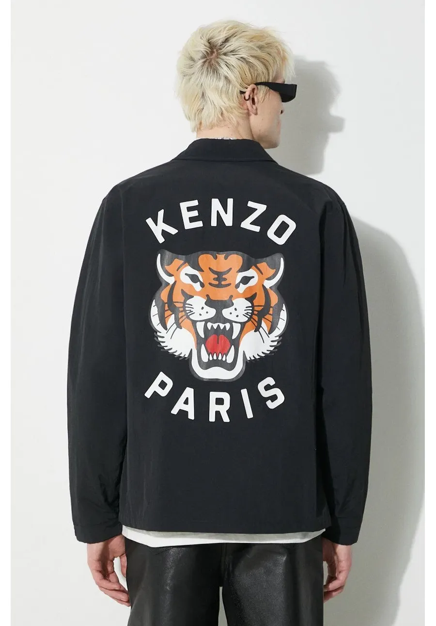 obrazek 1 Kenzo kurtka Lucky Tiger Padded Coach męska kolor czarny przejściowa FE55BL0629NG.99