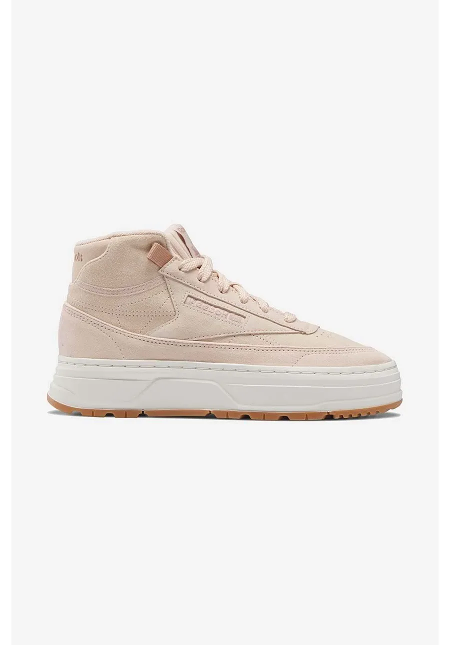 obrazek 1 Reebok sneakersy zamszowe Club C Geo Mid kolor beżowy GV7037-KREMOWY