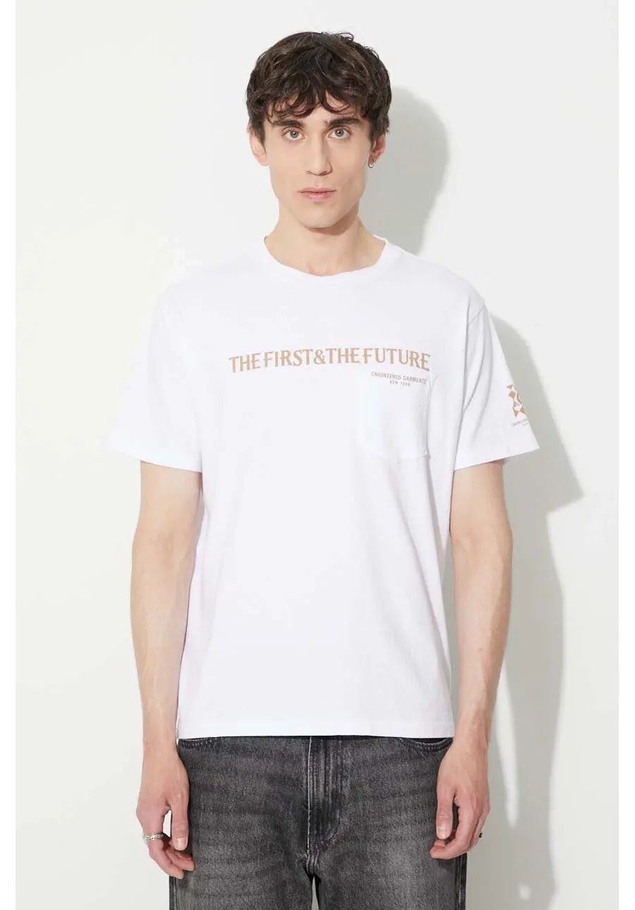 obrazek 1 Engineered Garments t-shirt bawełniany kolor biały 22S1H010-RP001D