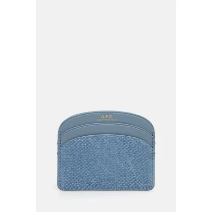 Zdjęcie A.P.C. etui na karty Porte-Cartes Demi-Lune kolor niebieski COHHT.F63270