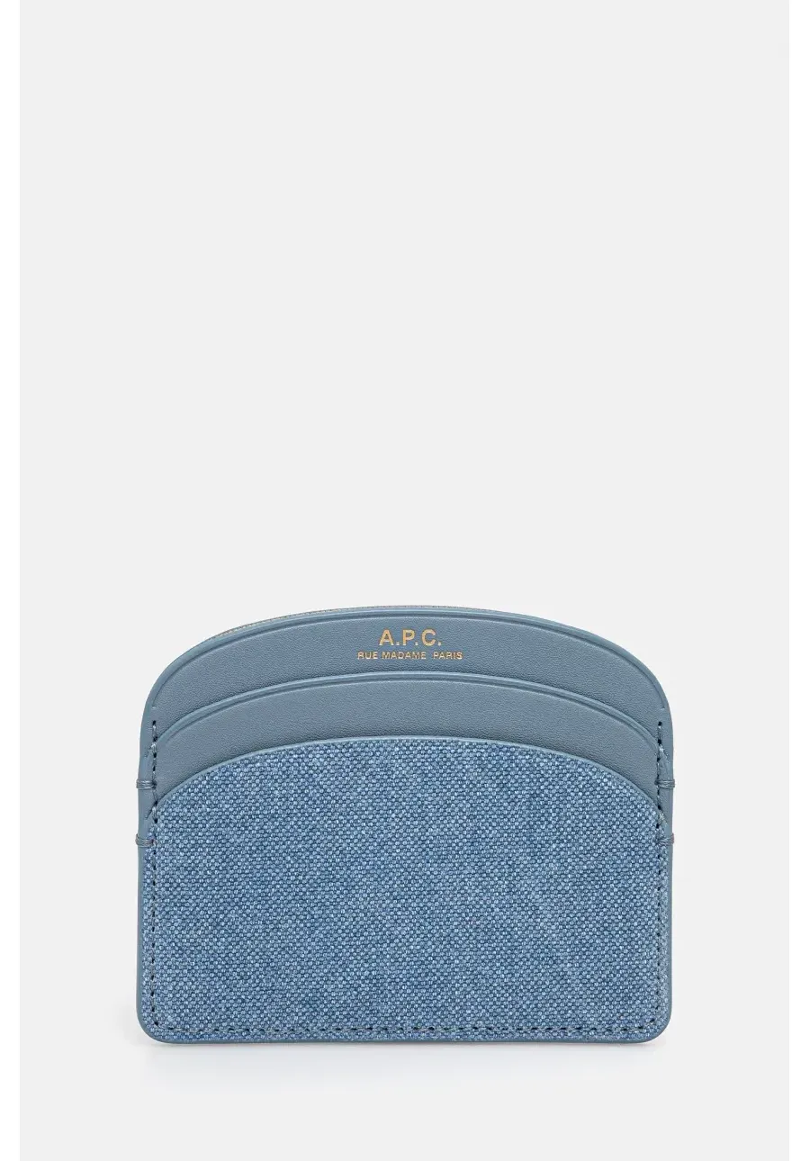 obrazek 1 A.P.C. etui na karty Porte-Cartes Demi-Lune kolor niebieski COHHT.F63270