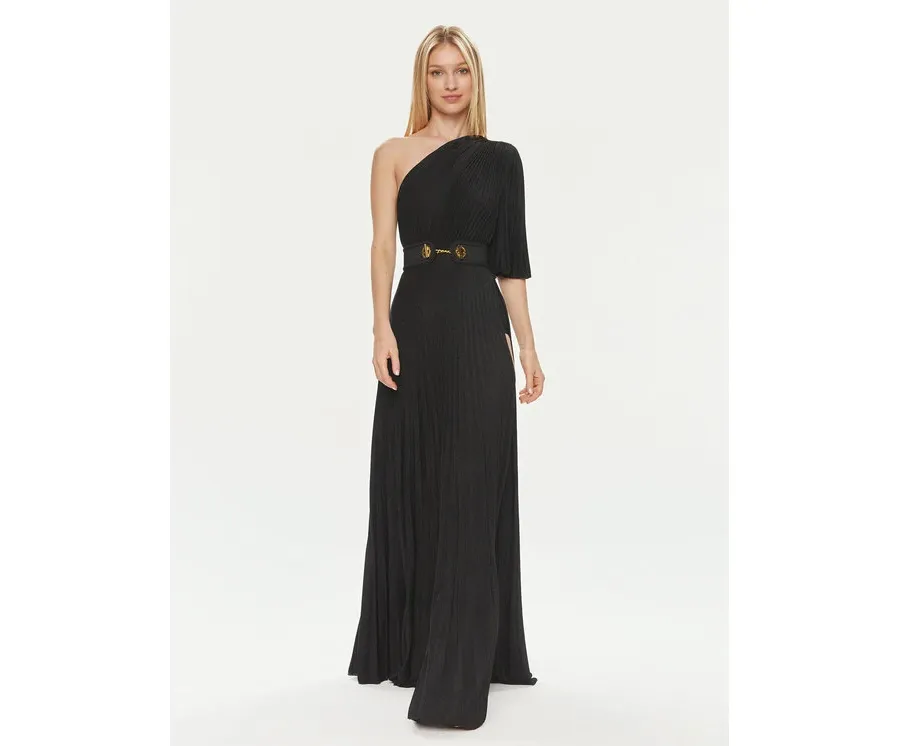 obrazek 1 Elisabetta Franchi Sukienka wieczorowa AB-534-41E2-V680 Czarny Regular Fit