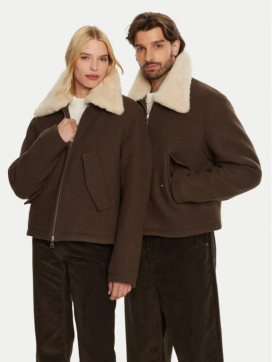 Picture AMI PARIS Kurtka przejściowa HJK060.WV0049 Brązowy Regular Fit
