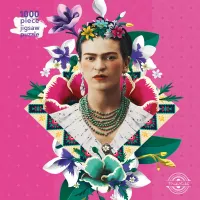 Picture Puzzle for adults - Frida Kahlo (pink) - Flame Tree Publishing