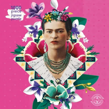 Zdjęcie Puzzle dla dorosłych - Frida Kahlo (różowa) - Flame Tree Publishing