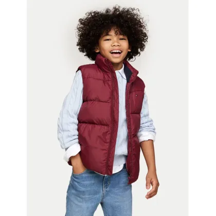 Zdjęcie Tommy Hilfiger Kamizelka Essential KB0KB08557 Bordowy Regular Fit