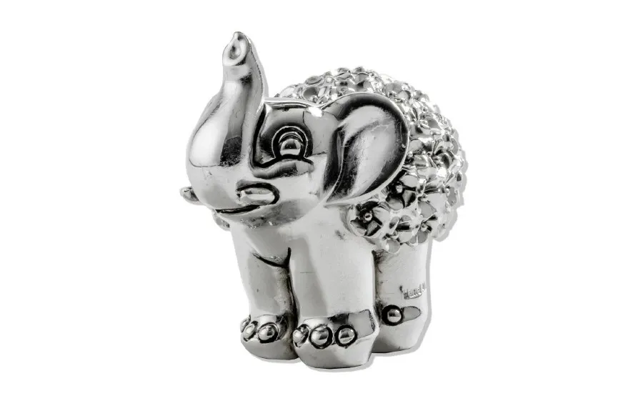 obrazek 1 Unikalny srebrny amulet w kształcie słonia