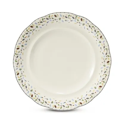 Zdjęcie Piękna stylowa okrągła misa z porcelany zdobiona subtelnym ornamentem - Leander