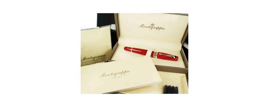 obrazek 6 Nowoczesne Pióro Wieczne Czerwony Celluloid Miya Montegrappa