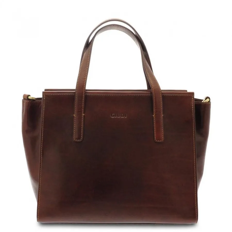 obrazek 2 Włoska skórzana torebka typu shopper - Giudi