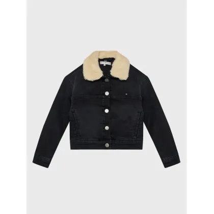 Zdjęcie Tommy Hilfiger Kurtka jeansowa Trucker Sherpa KG0KG06916 Czarny Regular Fit