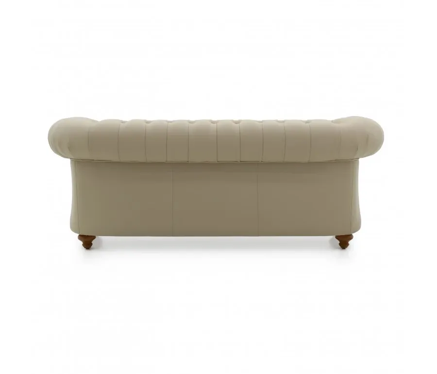obrazek 3 Beżowa elegancka sofa w stylu Chesterfield - Sevensedie