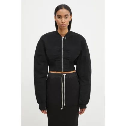 Zdjęcie Rick Owens kurtka bomber Collage Bomber damski kolor czarny przejściowa DS02D2723.MO
