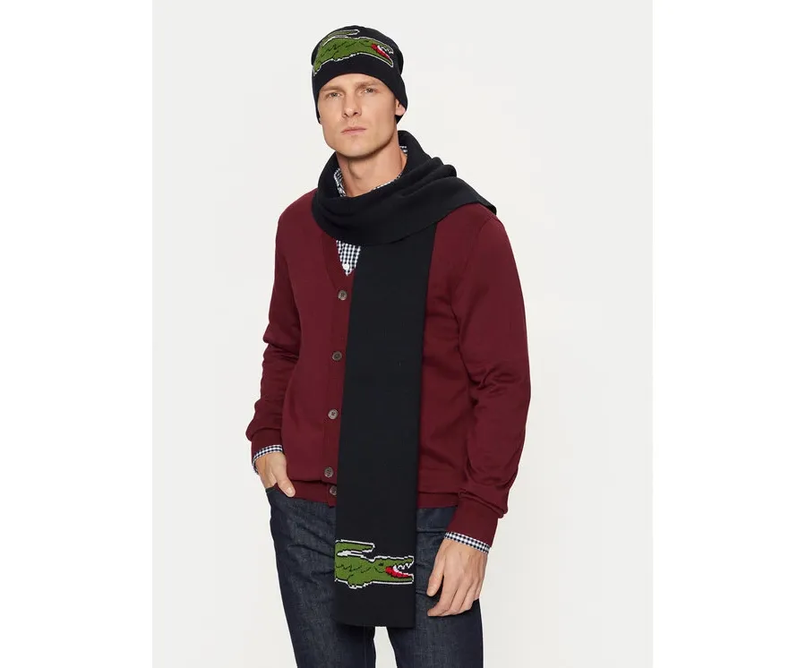 obrazek 1 Lacoste Zestaw Szalik i Czapka RB1515-00 Granatowy
