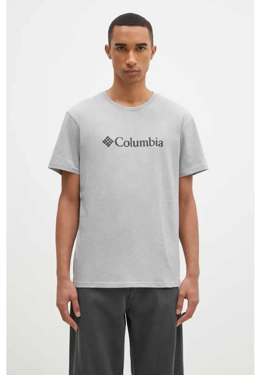 obrazek 1 Columbia t-shirt CSC Basic Logo męski kolor szary z nadrukiem 1680053