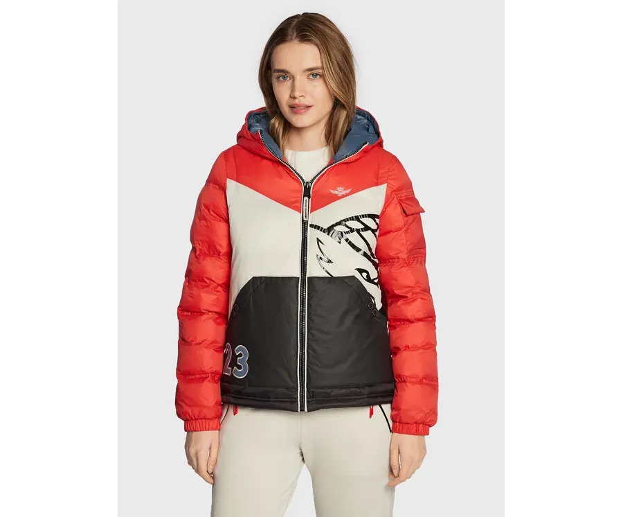 obrazek 1 Aeronautica Militare Kurtka zimowa 222AB2051DCT3036 Czerwony Regular Fit