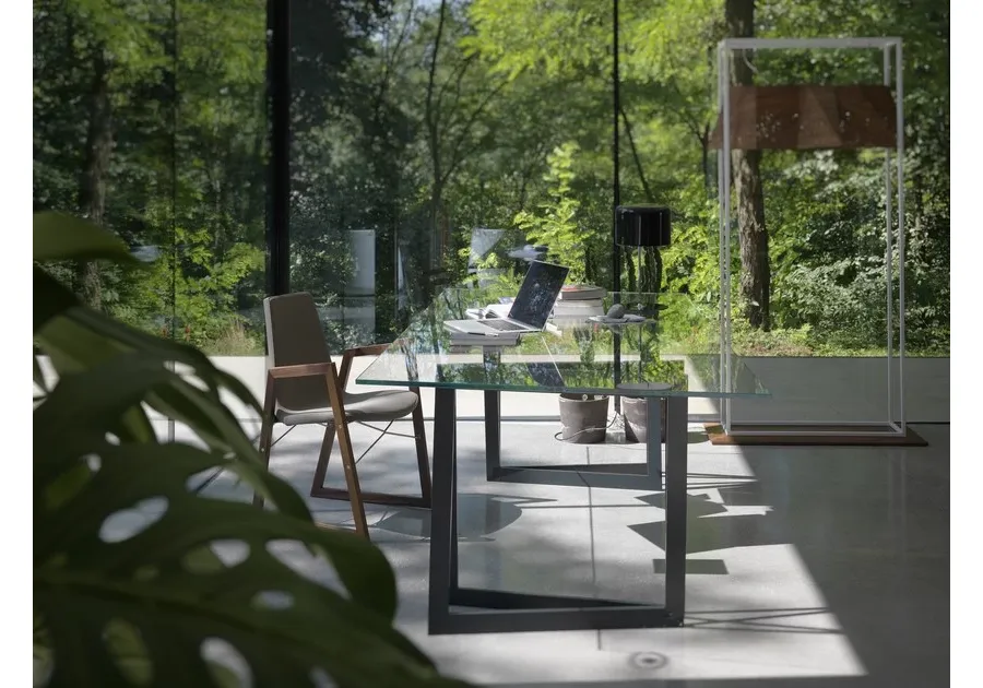 obrazek 6 Designerski Stół z Szklanym Blatem do Minimalistycznego Salonu - Casmania