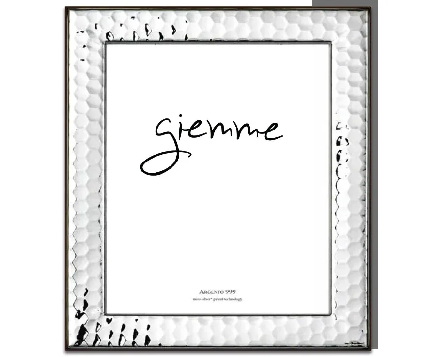 picture 1 A unique photo frame 18x24 cm in silver color decorated with a honeycomb motif