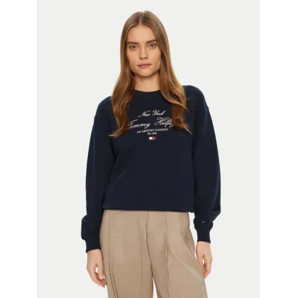 Zdjęcie Tommy Hilfiger Bluza Modern Script WW0WW43844 Granatowy Regular Fit