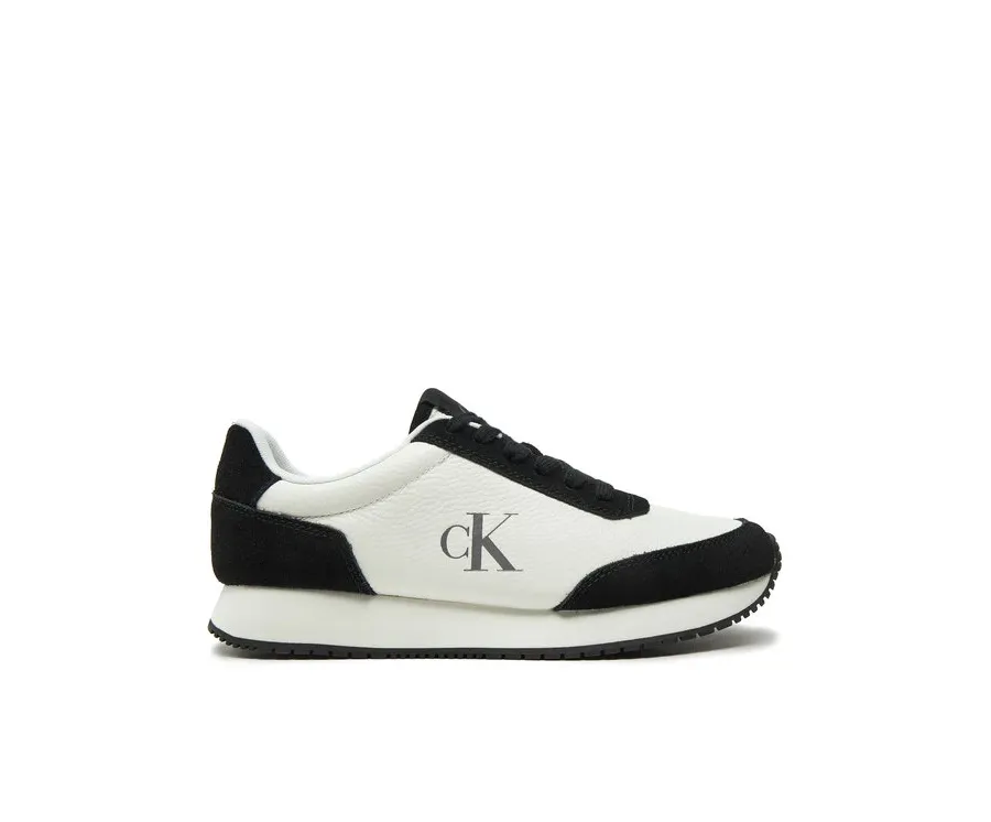 obrazek 1 Calvin Klein Jeans Sneakersy Runner Laceup Low Mix Mg YW0YW01798 Biały