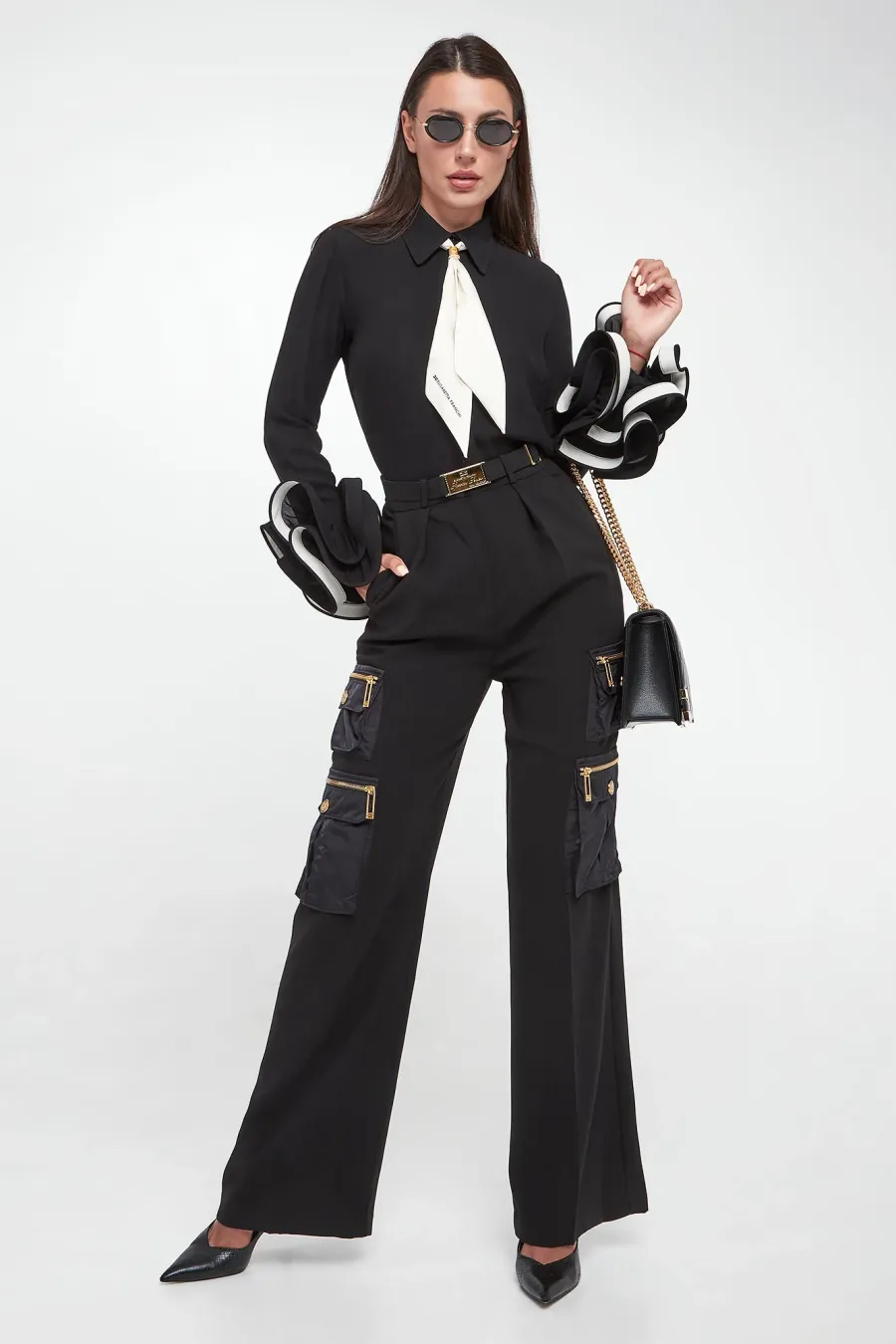 obrazek 1 Spodnie damskie cargo ELISABETTA FRANCHI Elisabetta Franchi