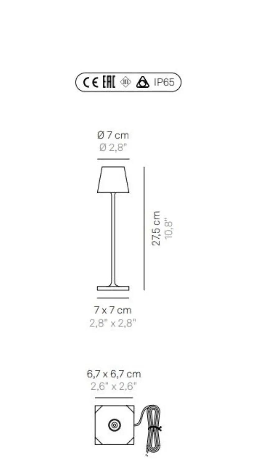 obrazek 2 Lampa stołowa Poldina Micro w kolorze czarnym
