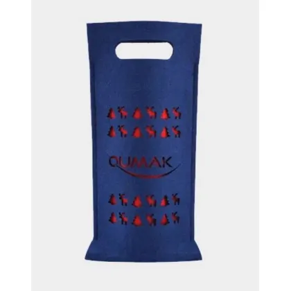 Zdjęcie Zdobiona torba na butelkę z logo firmowym