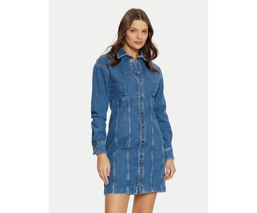 obrazek 1 Guess Sukienka jeansowa W5RK99 D4H71 Niebieski Regular Fit