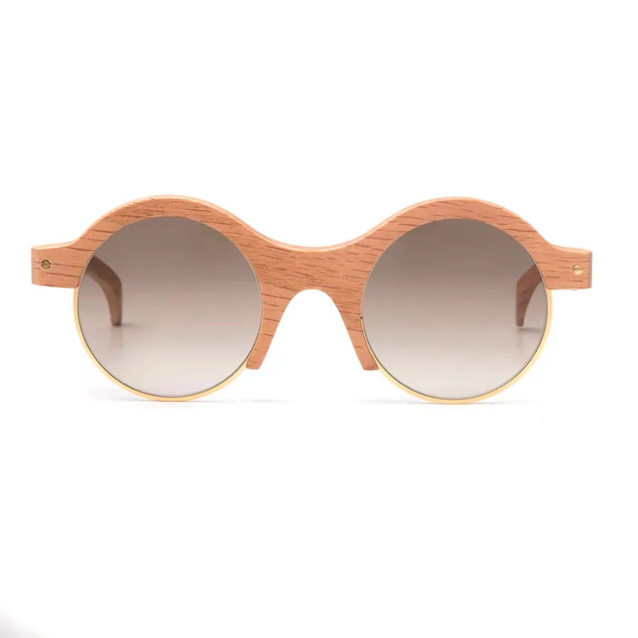 obrazek 2 Okrągłe okulary z bukową oprawą - Legno Light