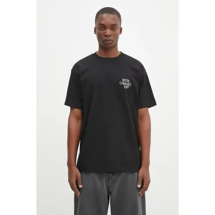 Zdjęcie Carhartt WIP t-shirt bawełniany S/S Hotel Keys męski kolor czarny z nadrukiem I033959.0D2XX