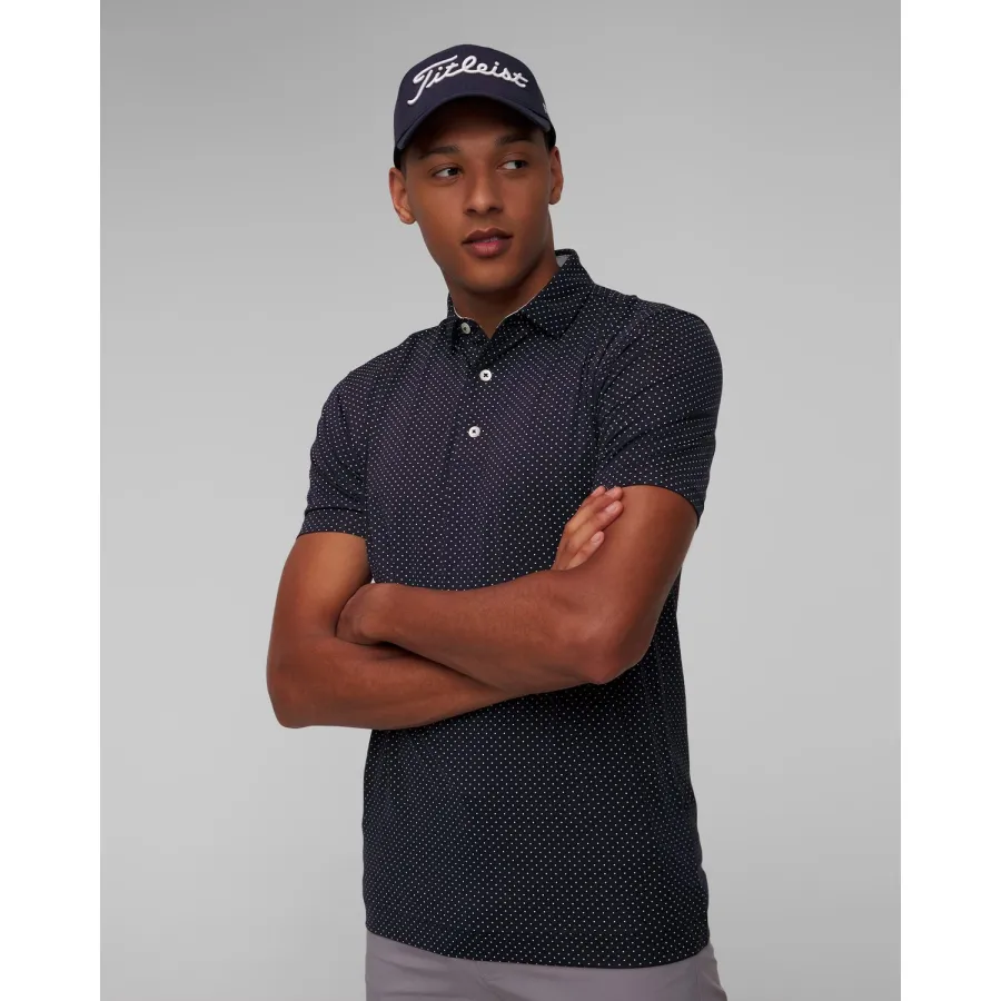 obrazek 1 Granatowe Polo Męskie Footjoy Eu S.lisle Dot Prt FootJoy